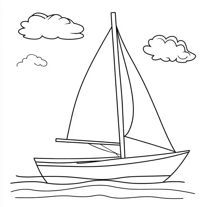 Einfaches Boot ausmalbilder