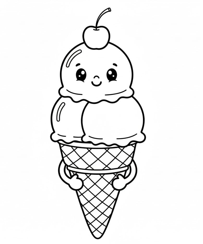 Einfaches Eis ausmalbilder