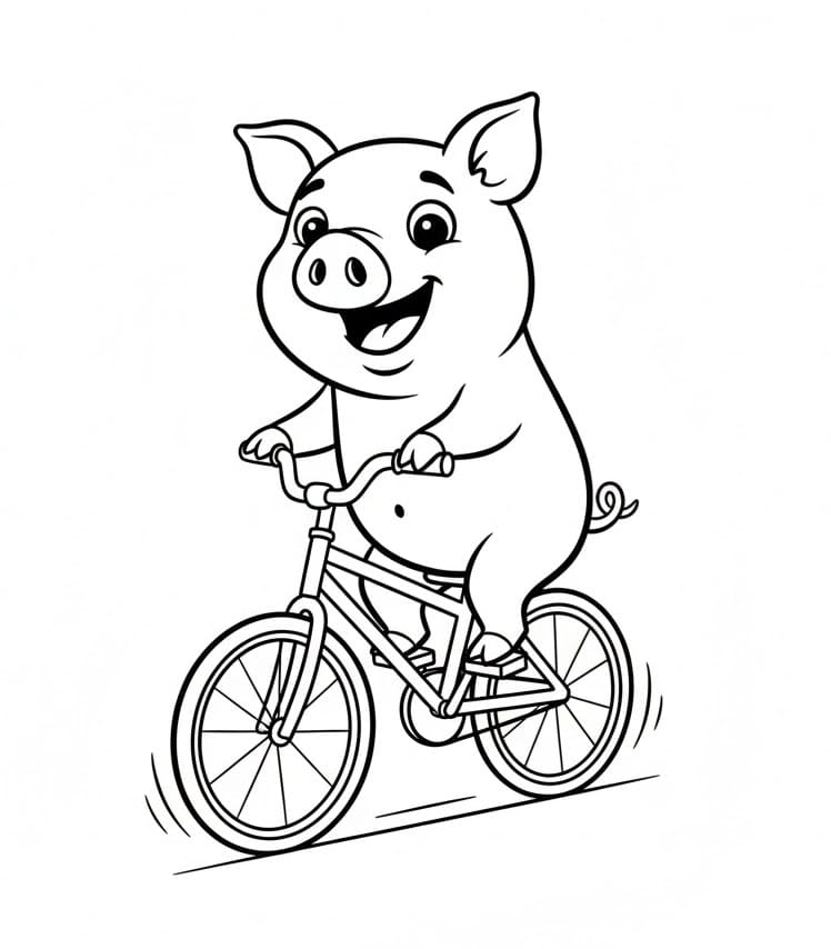 Einfaches Schwein ausmalbilder