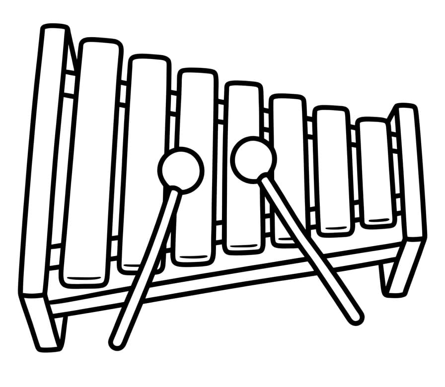 Einfaches Xylophon ausmalbilder