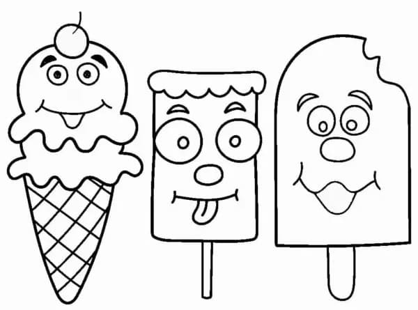 Eis für 6-jährige Kinder ausmalbilder