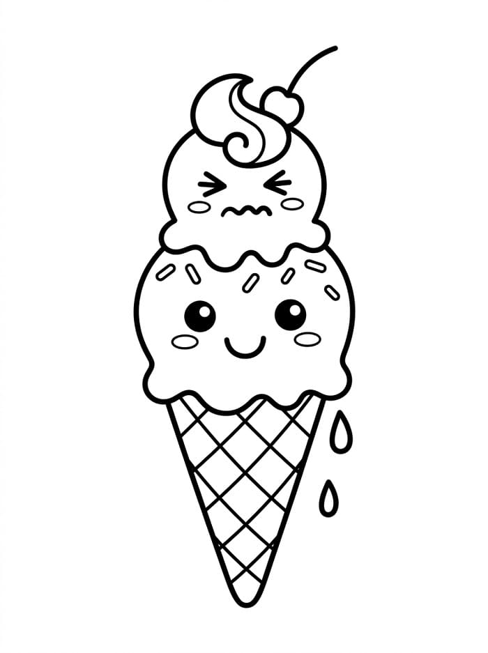 Eis für den Sommer ausmalbilder