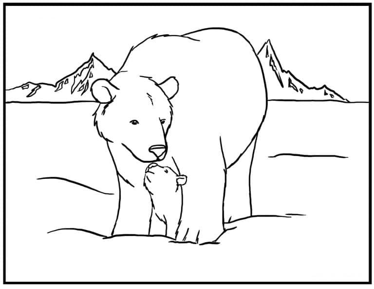 Eisbär für Kinder ausmalbilder