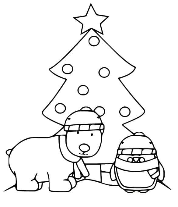 Eisbär und Pinguin ausmalbilder