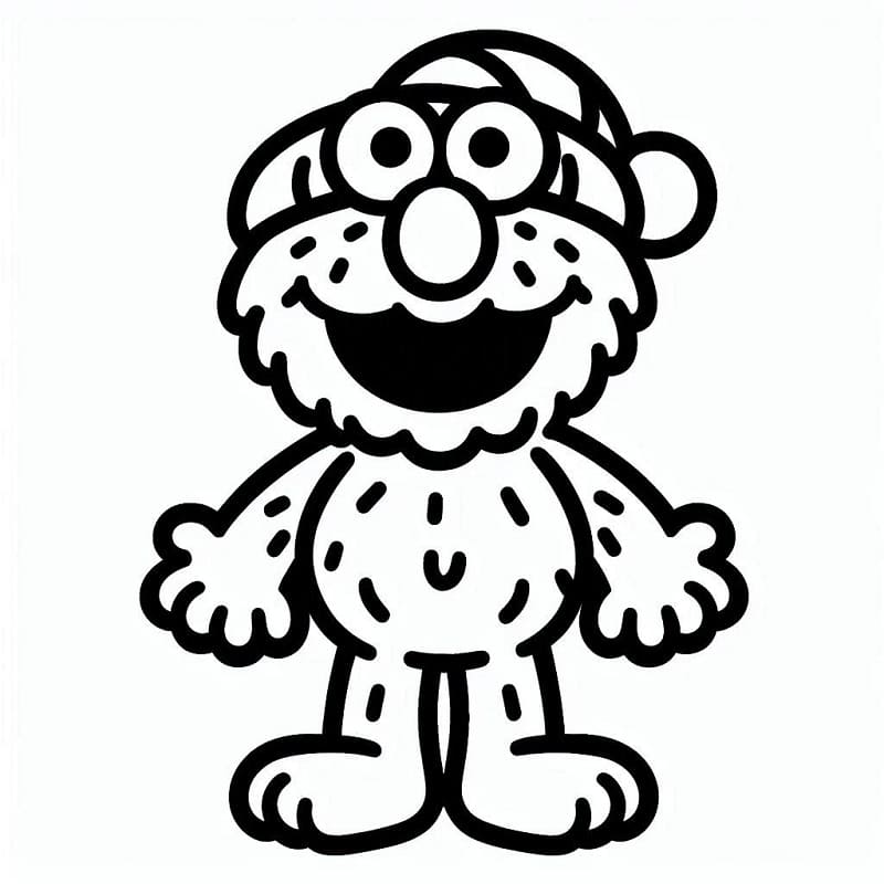 Elmo zum Drucken ausmalbilder