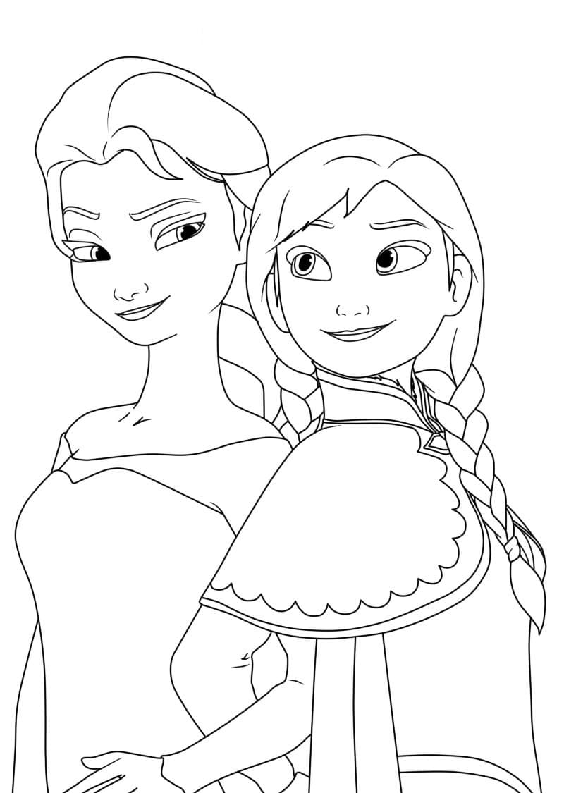 Elsa und Anna (1) ausmalbilder