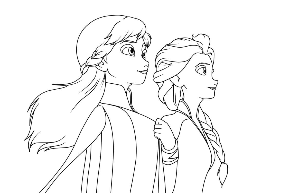 Elsa und Anna (2) ausmalbilder