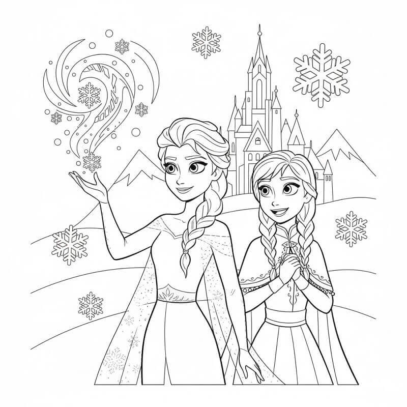 Elsa-und-Anna-Bild ausmalbilder