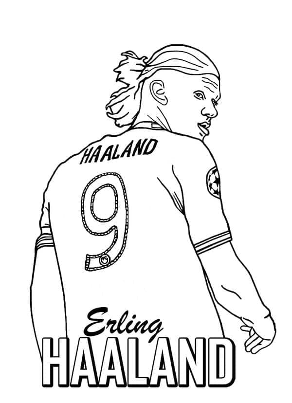 Erling Haaland für Kinder ausmalbilder