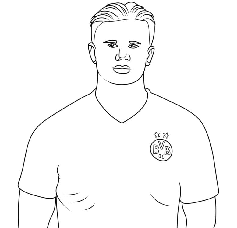 Erling Haaland kostenlos ausmalbilder