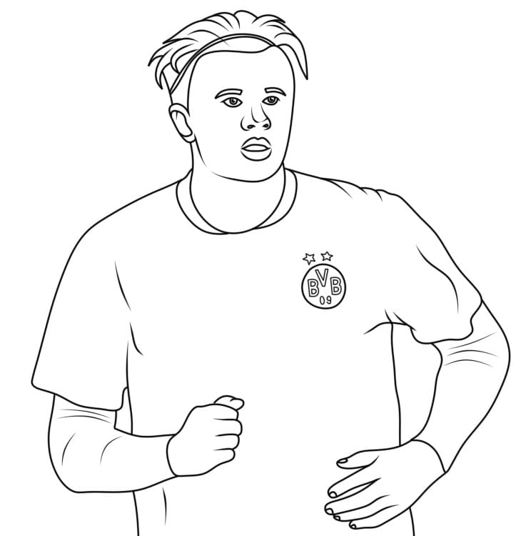 Erling Haaland zum Drucken ausmalbilder