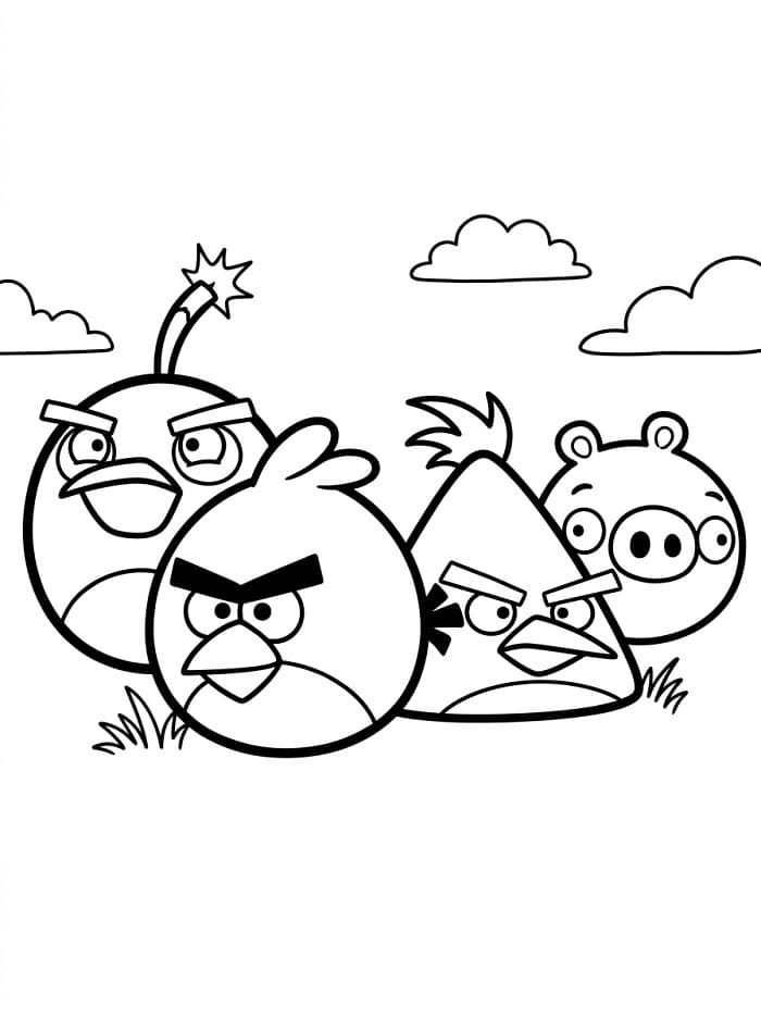 Erstaunliche Angry Birds ausmalbilder