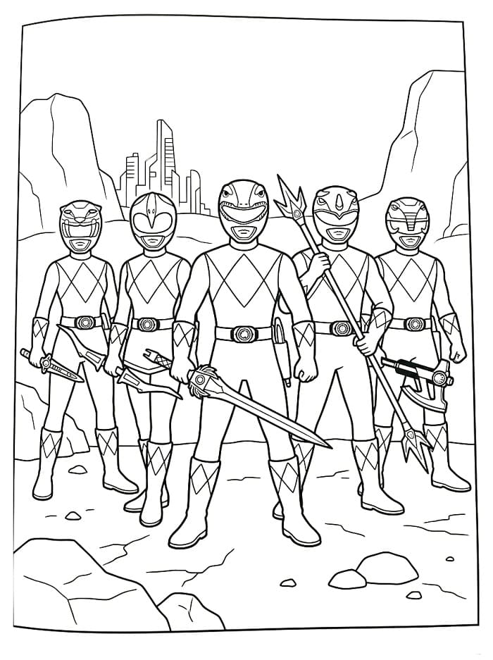 Erstaunliche Power Rangers ausmalbilder
