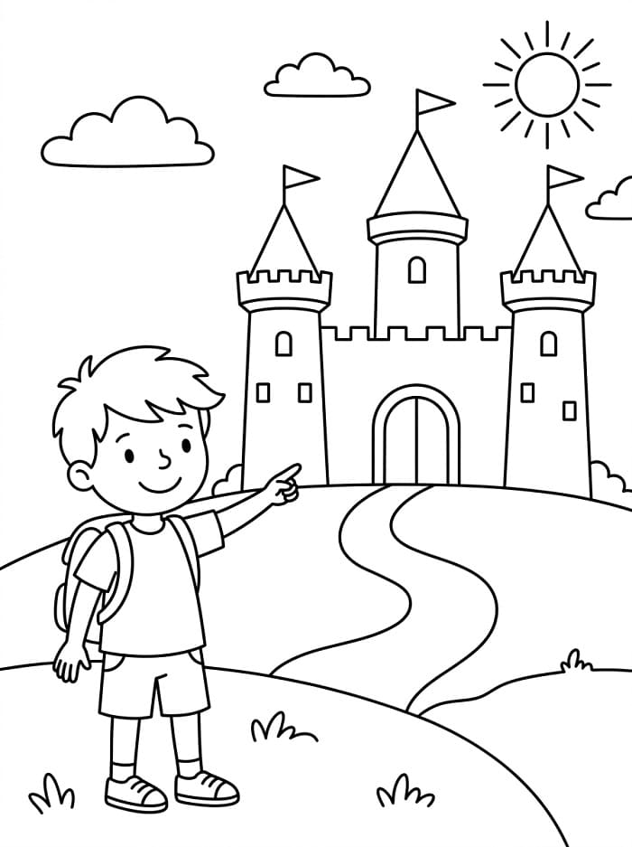 Erstaunliche Schloss ausmalbilder