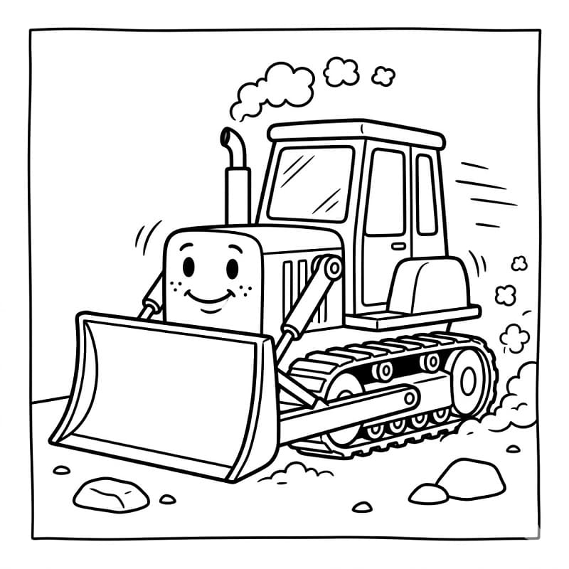 Erstaunlicher Bulldozer ausmalbilder