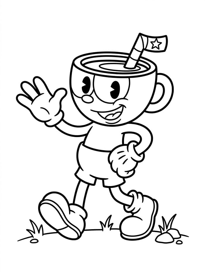 Erstaunlicher Cuphead ausmalbilder
