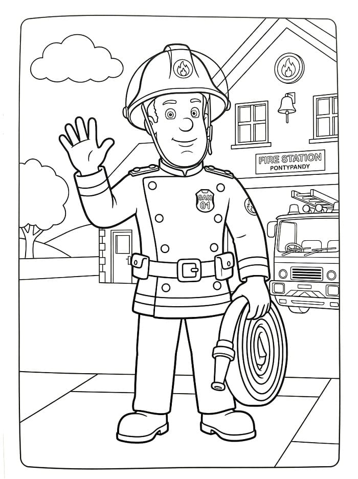 Erstaunlicher Feuerwehrmann Sam ausmalbilder