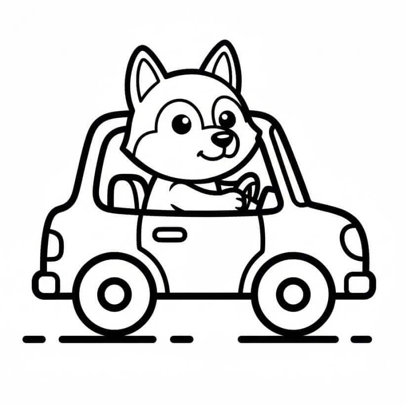 Erstaunlicher Husky ausmalbilder