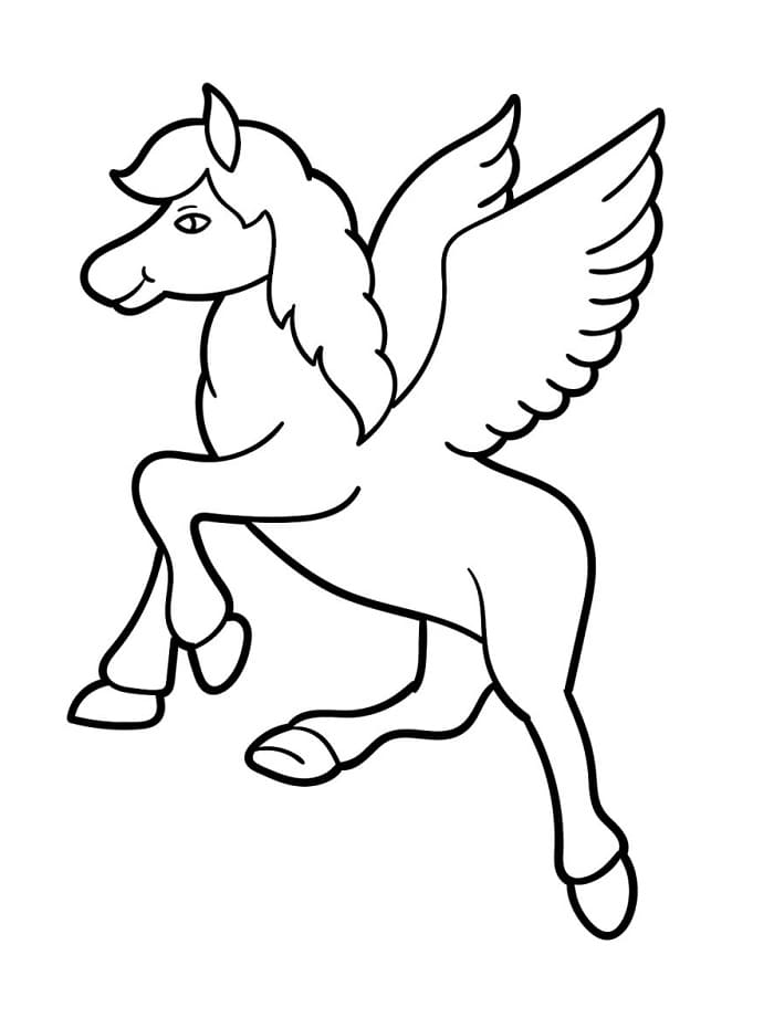 Erstaunlicher Pegasus ausmalbilder