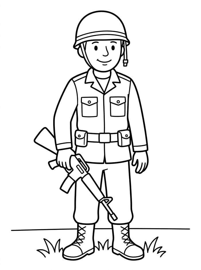 Erstaunlicher Soldat ausmalbilder
