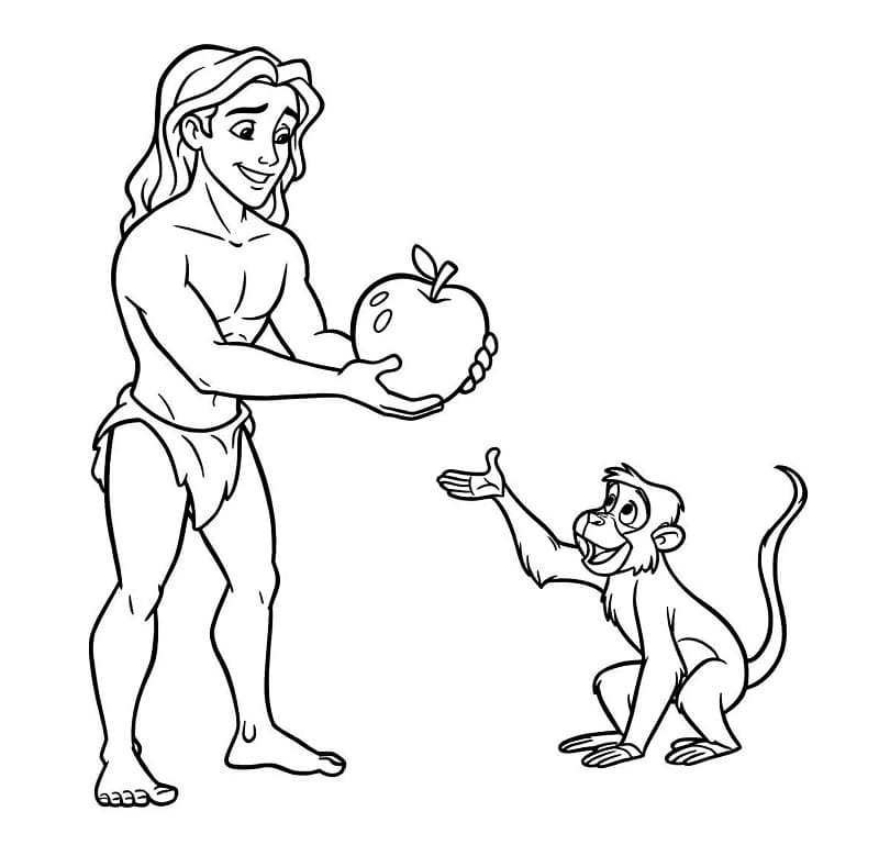 Erstaunlicher Tarzan ausmalbilder