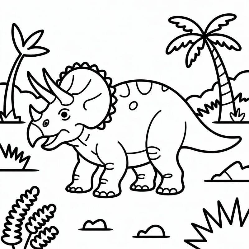 Erstaunlicher Triceratops ausmalbilder