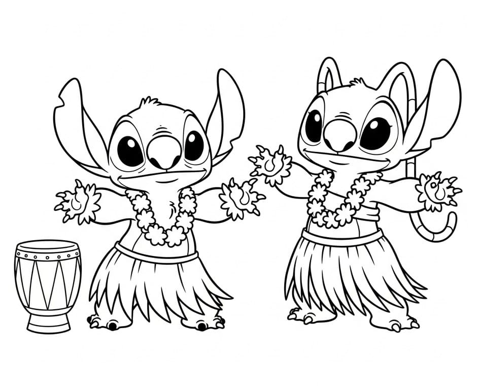 Erstaunliches Stitch und Angel ausmalbilder