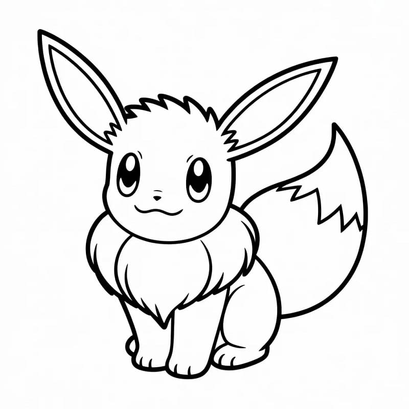 Evoli aus Pokémon ausmalbilder