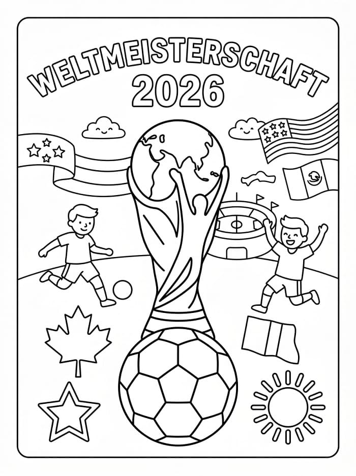 FIFA-Weltmeisterschaft 2026 ausmalbilder