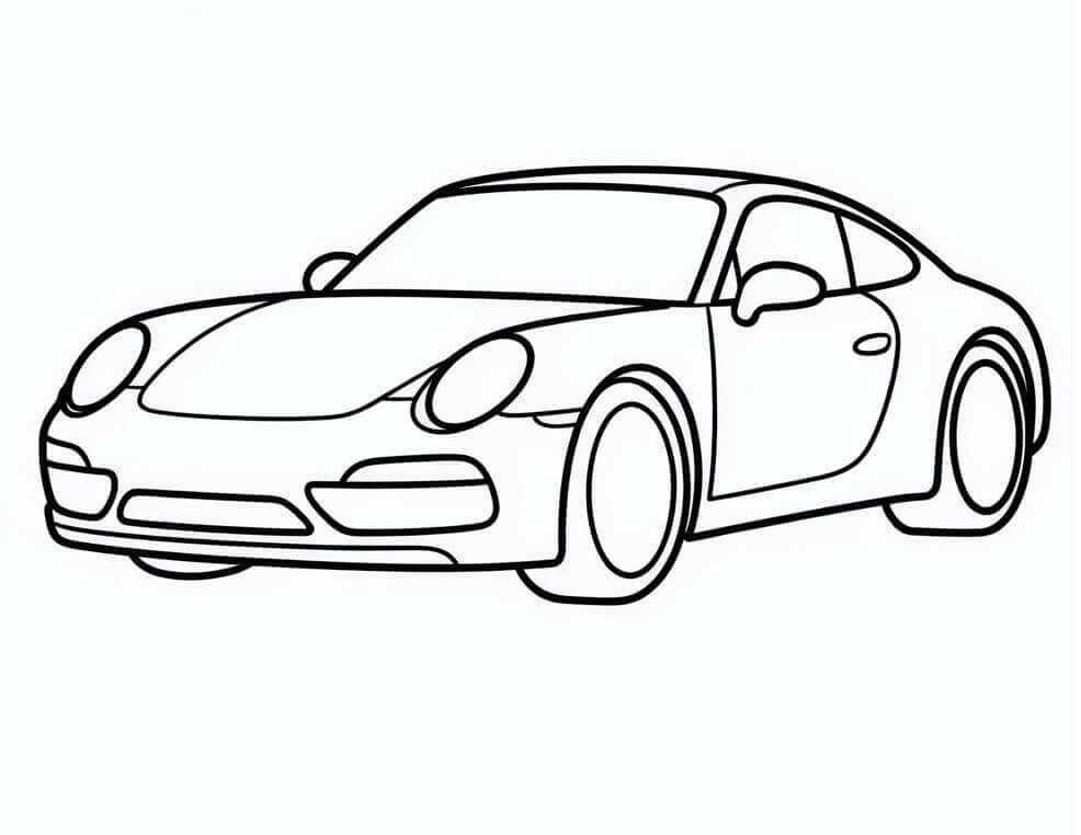 Fahrender Porsche ausmalbilder
