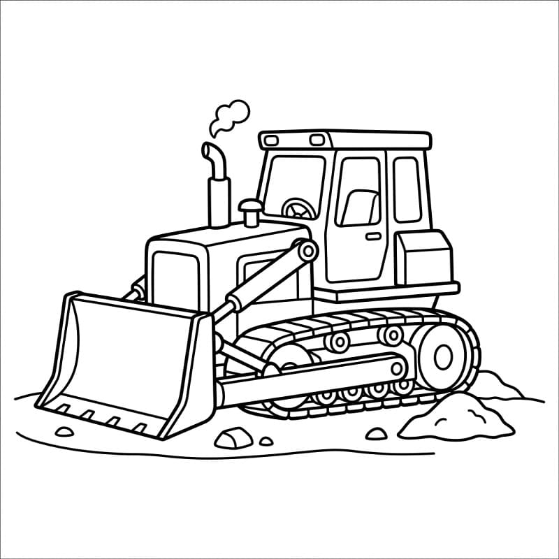 Fahrzeug Bulldozer ausmalbilder