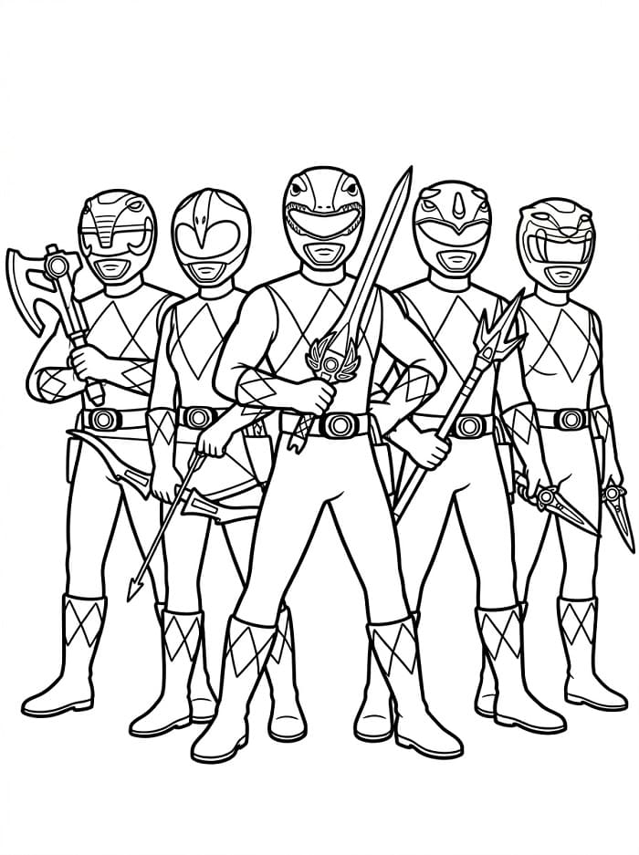 Fantastische Power Rangers ausmalbilder