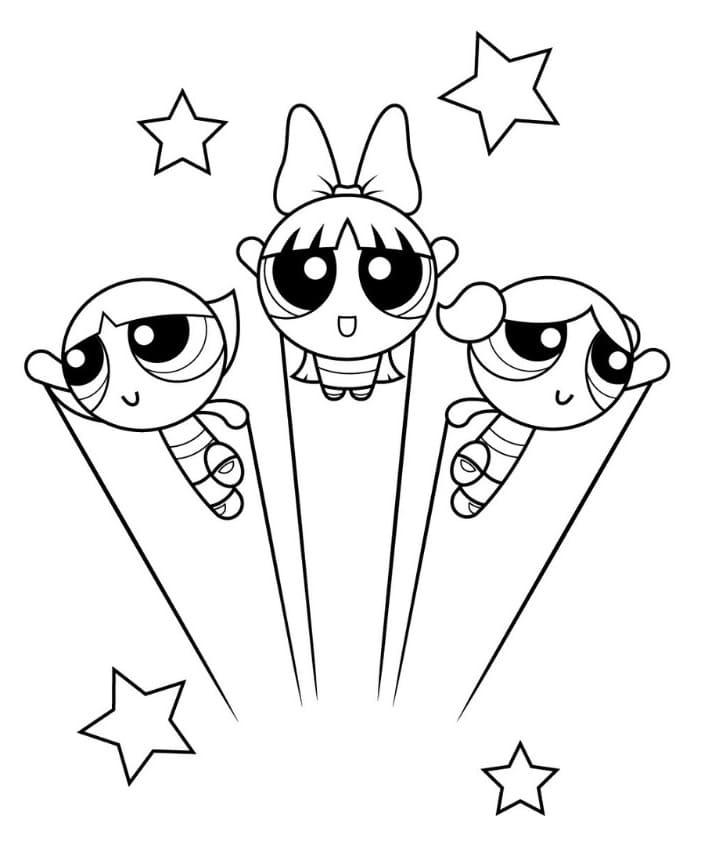 Fantastische Powerpuff Girls ausmalbilder