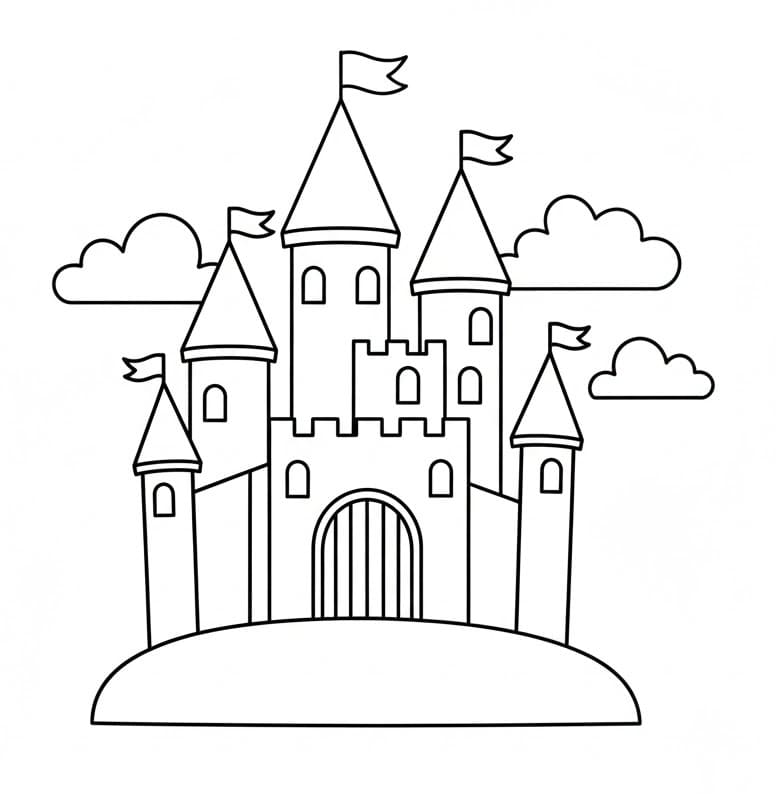 Schloss ausmalbilder