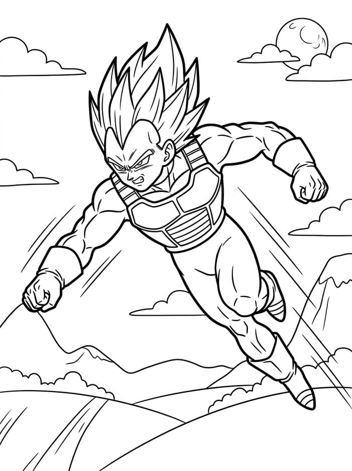 Fantastische Vegeta ausmalbilder