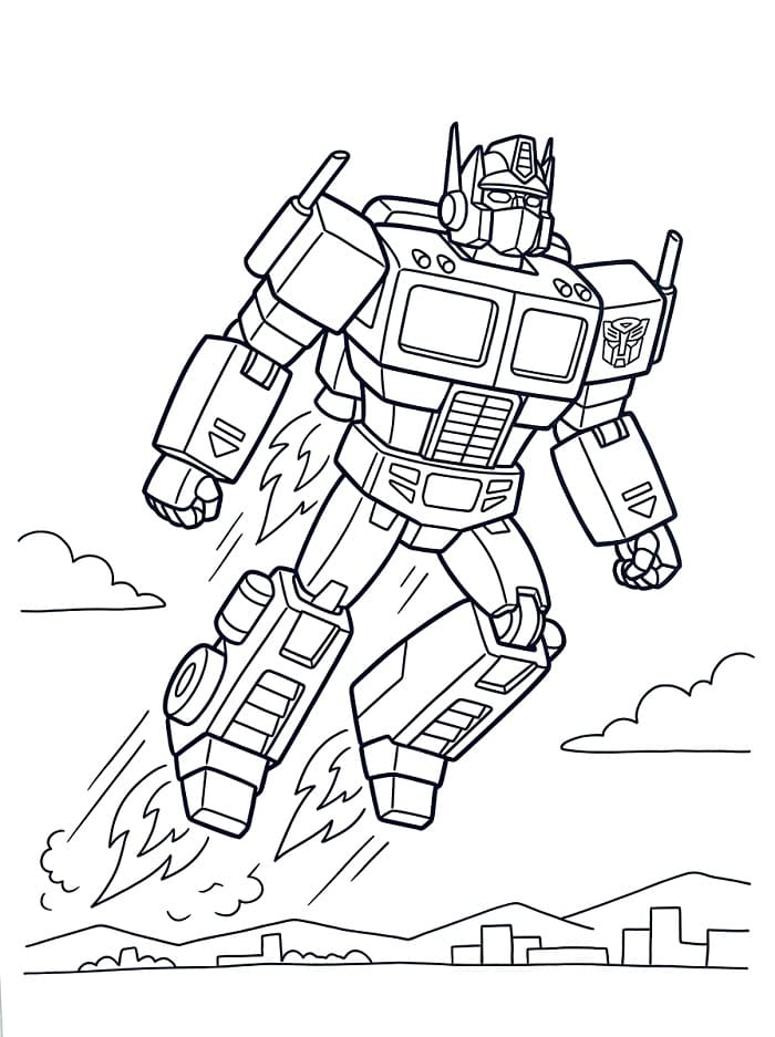 Fantastischer Optimus Prime ausmalbilder