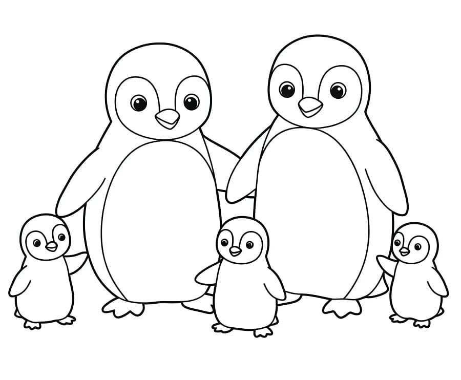 Fantastischer Pinguin ausmalbilder