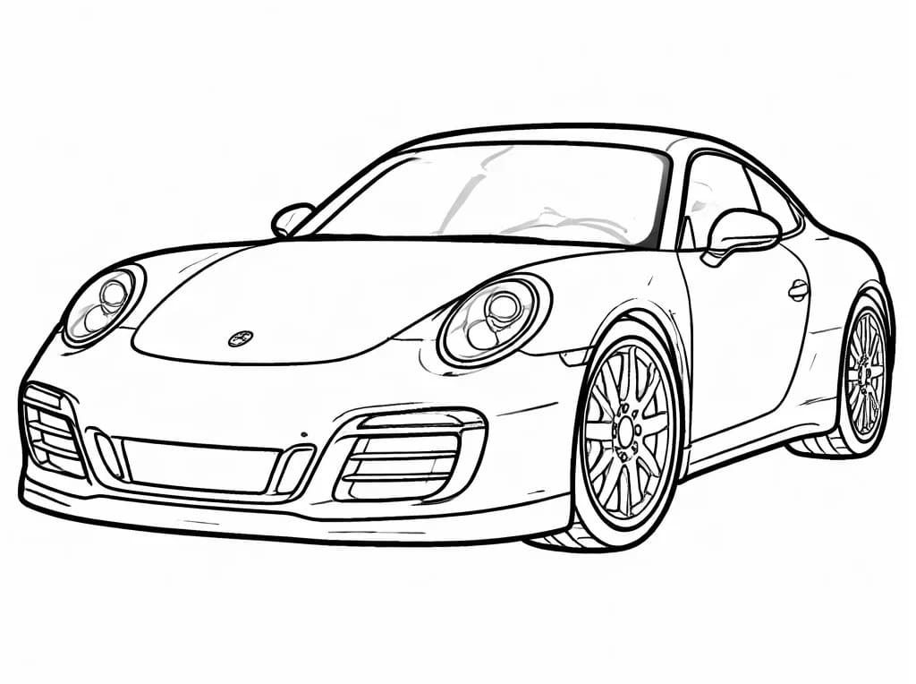 Fantastischer Porsche ausmalbilder