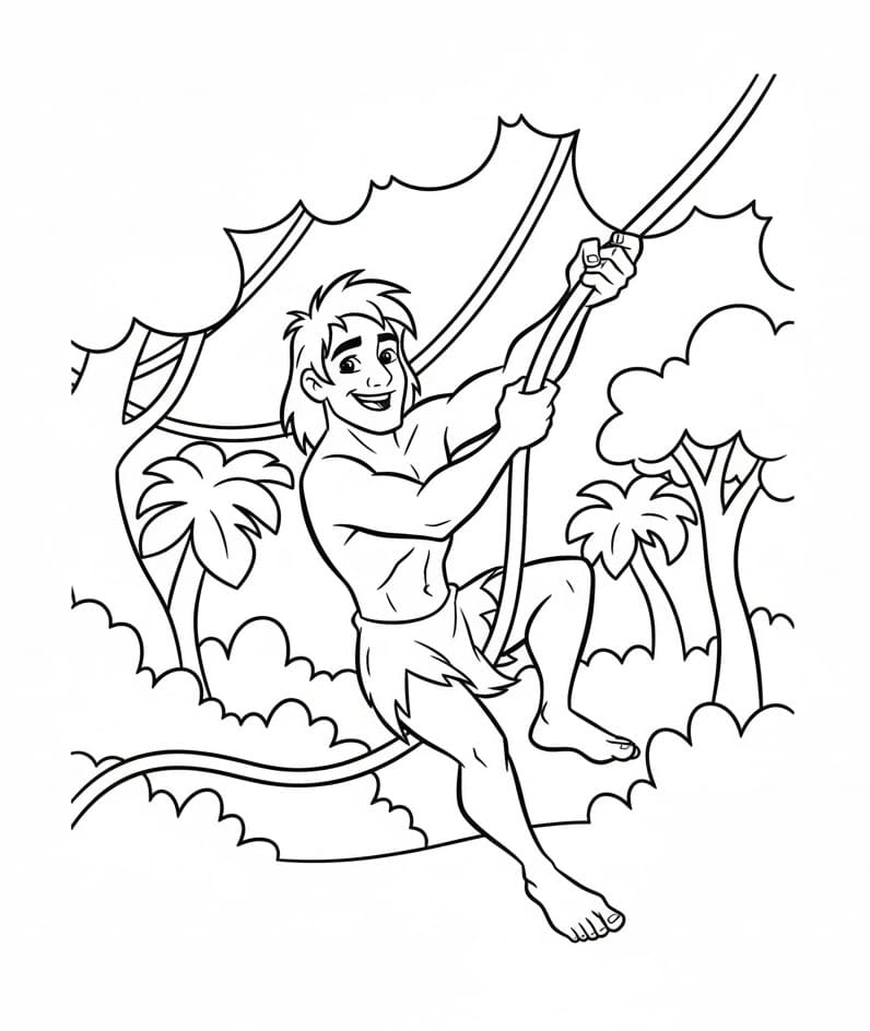 Fantastischer Tarzan ausmalbilder