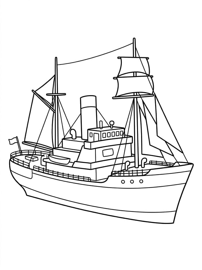 Fantastisches Schiff ausmalbilder