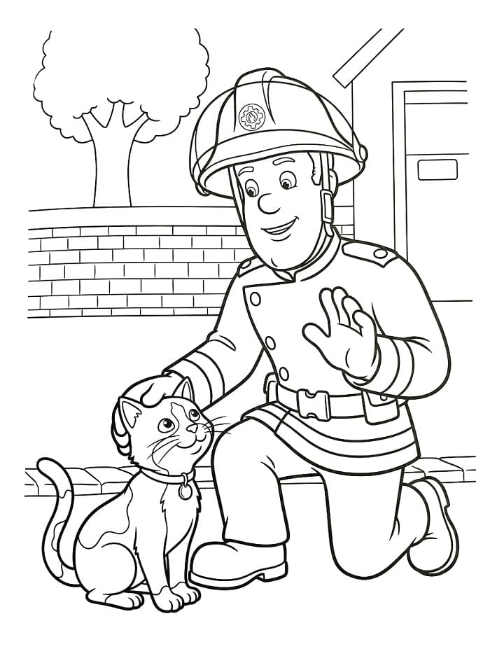 Feuerwehrmann Sam kostenlos ausmalbilder