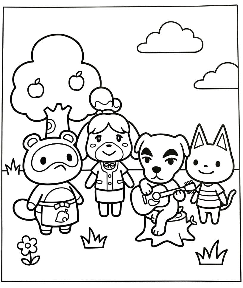 Figuren in Animal Crossing ausmalbilder