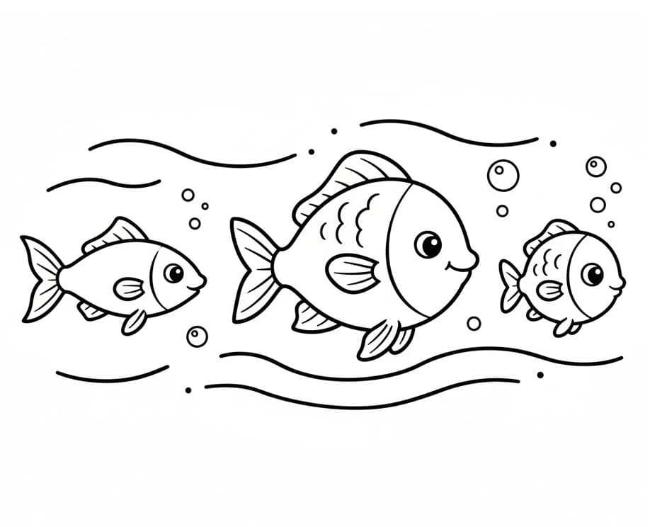 Fisch unter dem Meer ausmalbilder