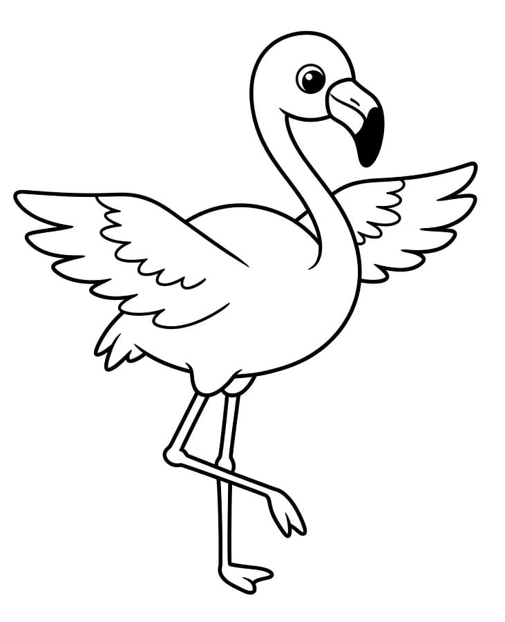 Flamingo für 1-jährige Kinder ausmalbilder