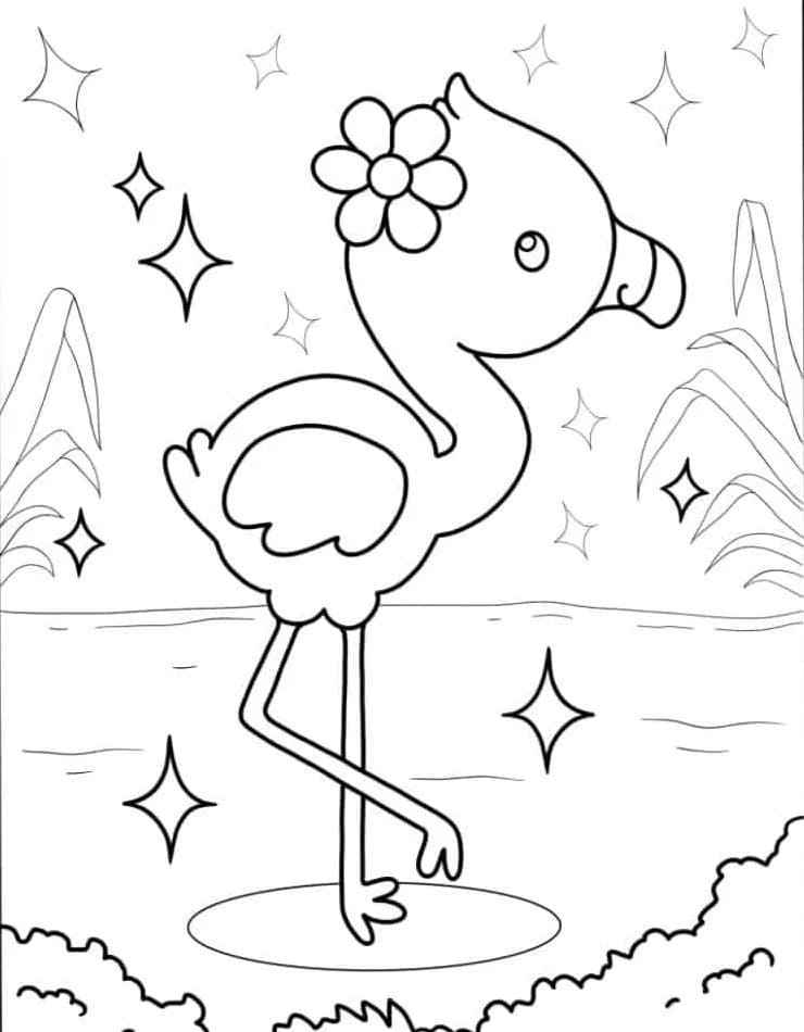 Flamingo kostenlos ausmalbilder