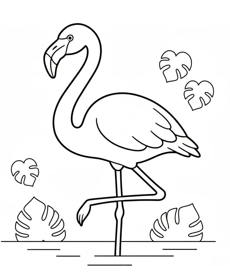 Flamingo zum Drucken ausmalbilder