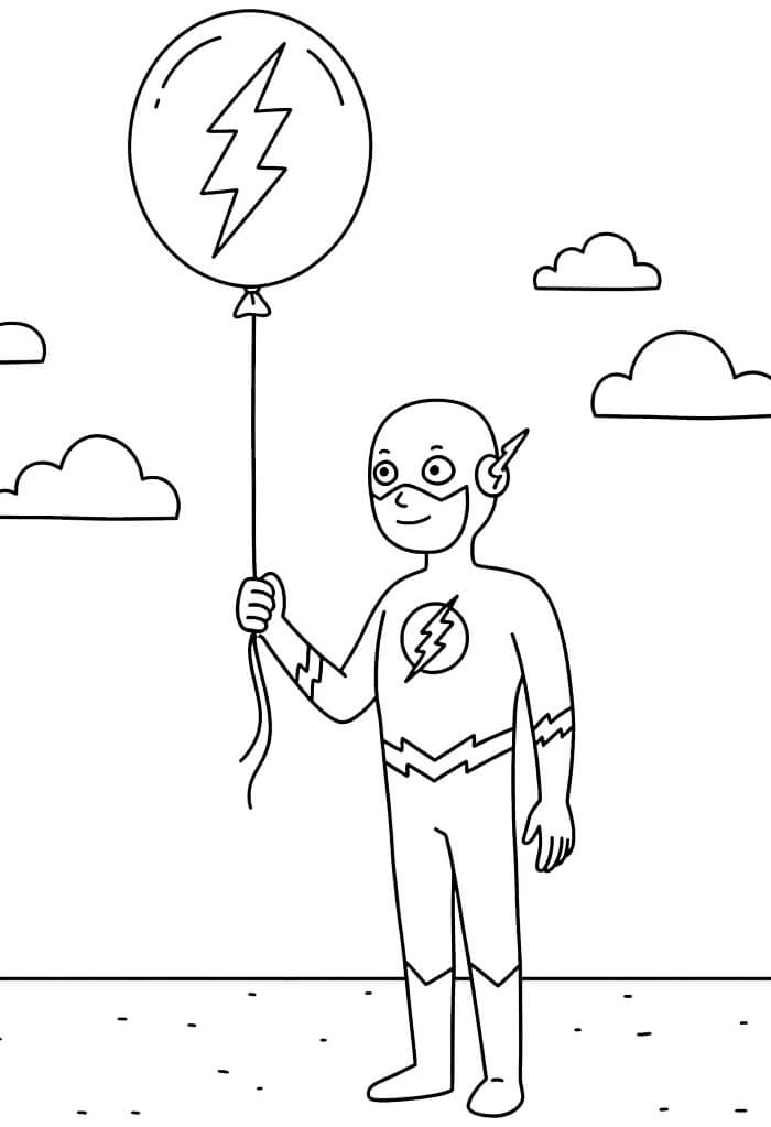 Flash mit Ballon ausmalbilder
