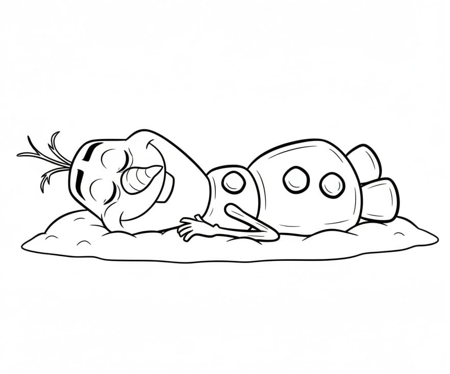 Frei druckbarer Olaf ausmalbilder