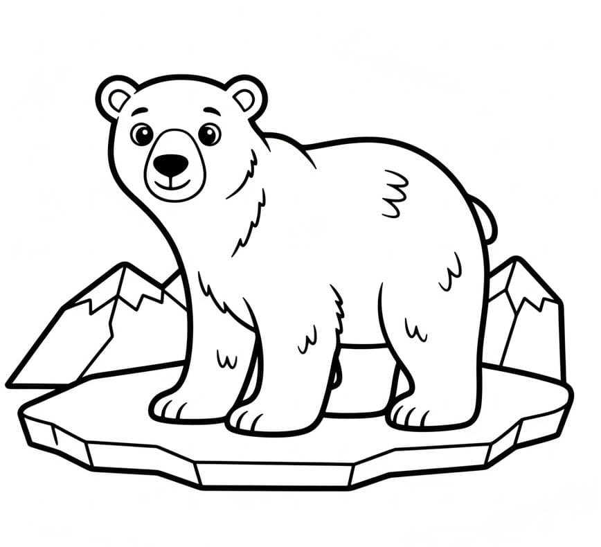 Freundlich lächelnder Eisbär ausmalbilder