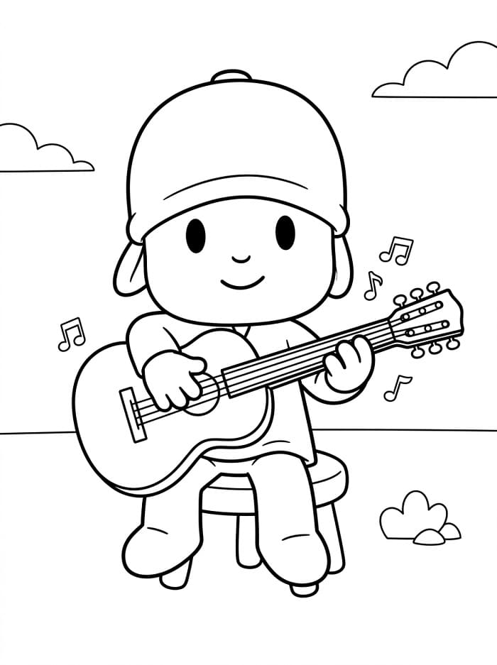 Freundliche Pocoyo ausmalbilder